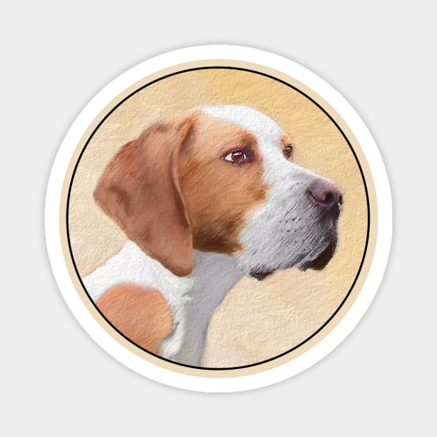 Pointer Painting - Cute Original Dog Art Magnet by Alpen Designs